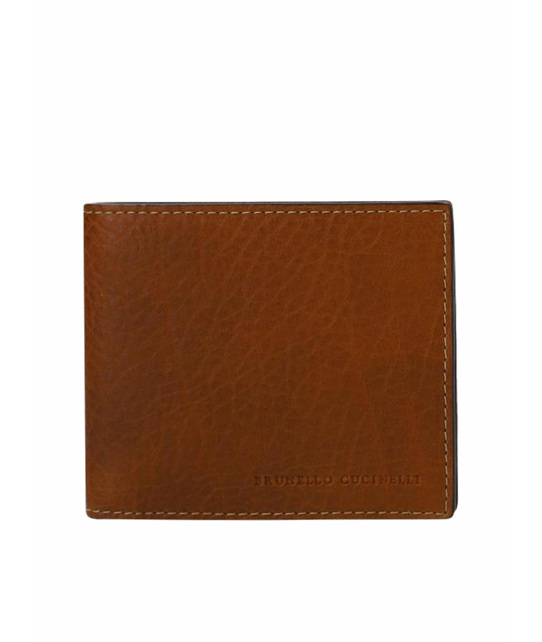 BRUNELLO CUCINELLI Коричневый кожаный кошелек, фото 1