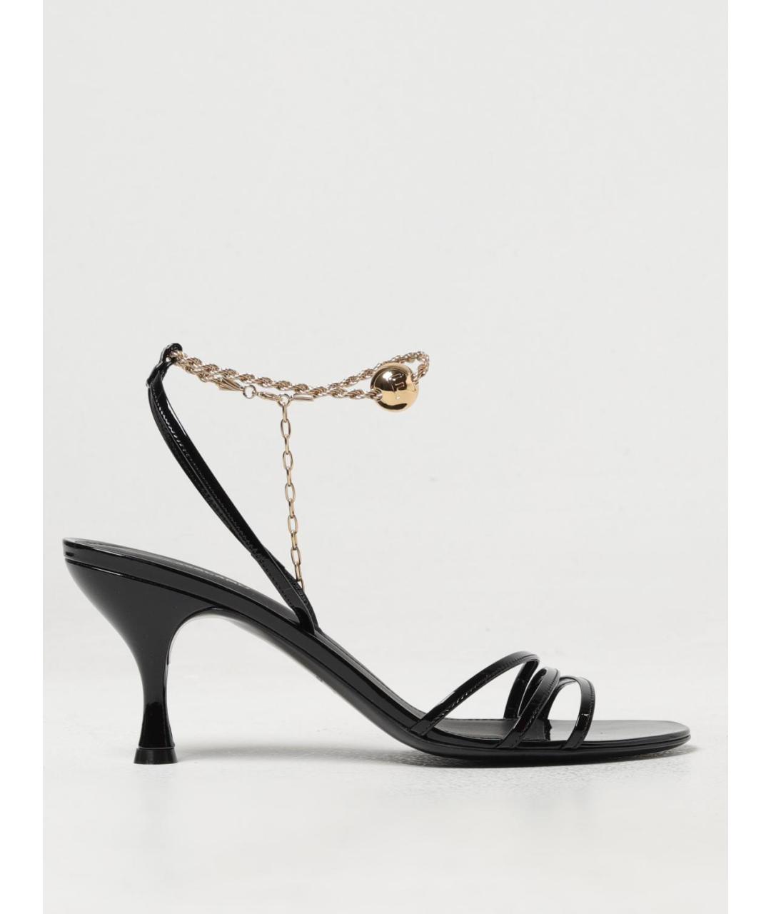 FERRAGAMO Черные босоножки, фото 5