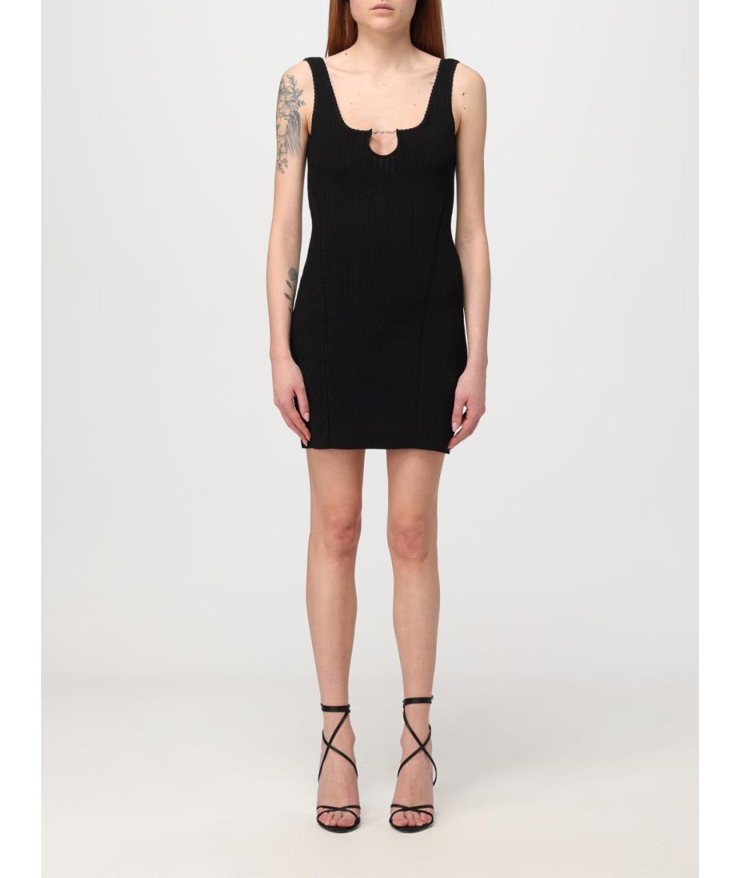 JACQUEMUS Черное вискозное коктейльное платье, фото 2