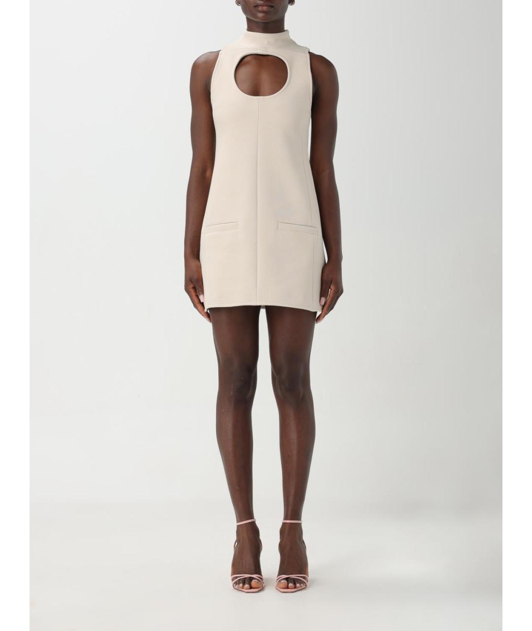 COURREGES Бежевое коктейльное платье, фото 2