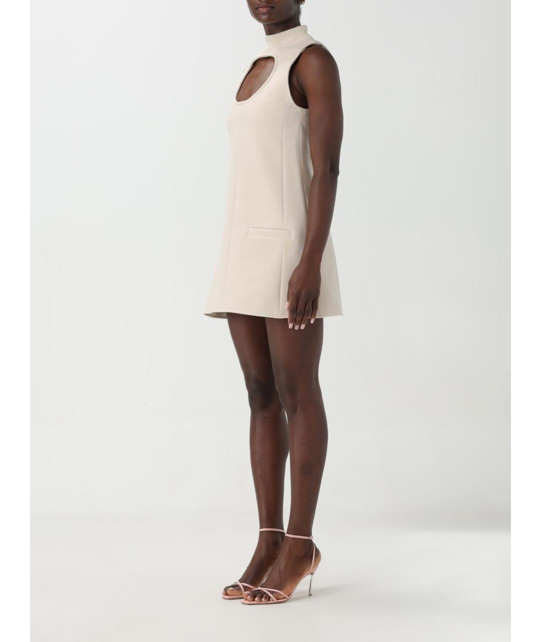 COURREGES Бежевое коктейльное платье, фото 4