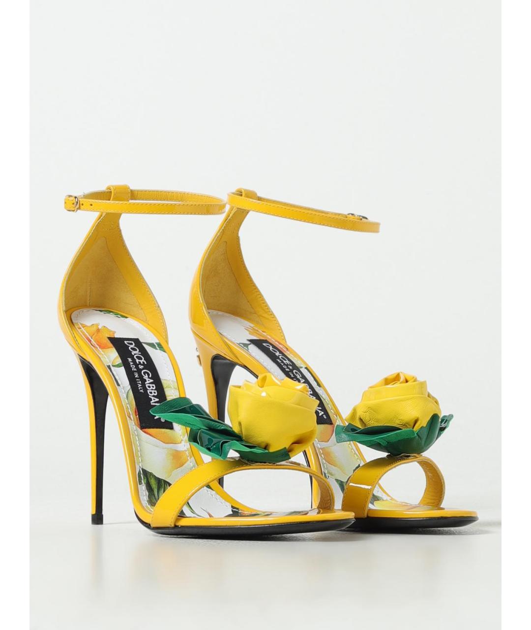 DOLCE&GABBANA Желтые босоножки, фото 2