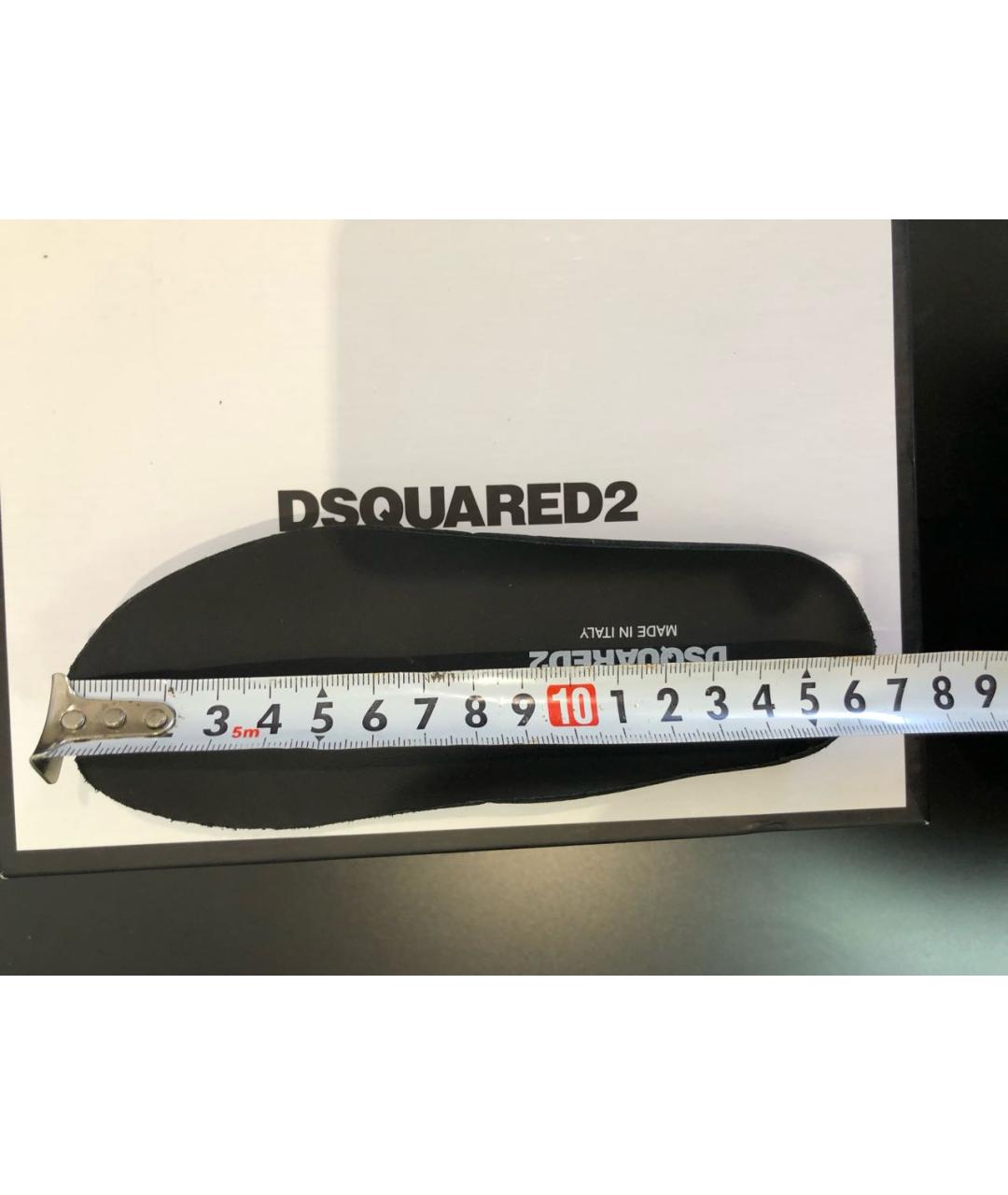 DSQUARED2 Черные кожаные кеды, фото 5