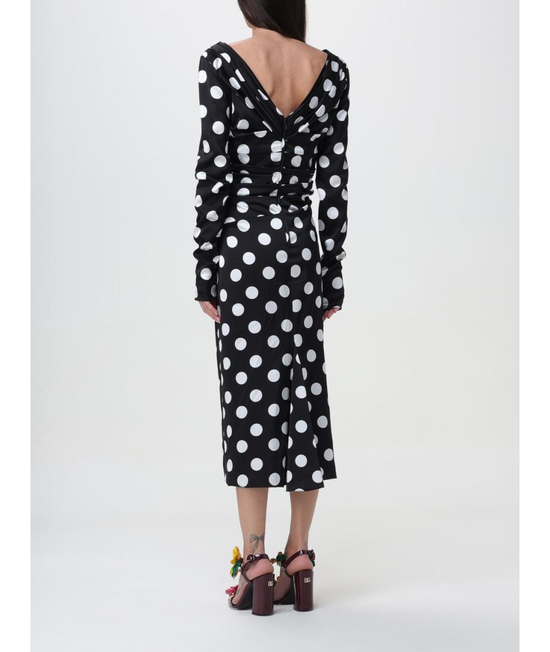 DOLCE&GABBANA Черное вискозное повседневное платье, фото 3