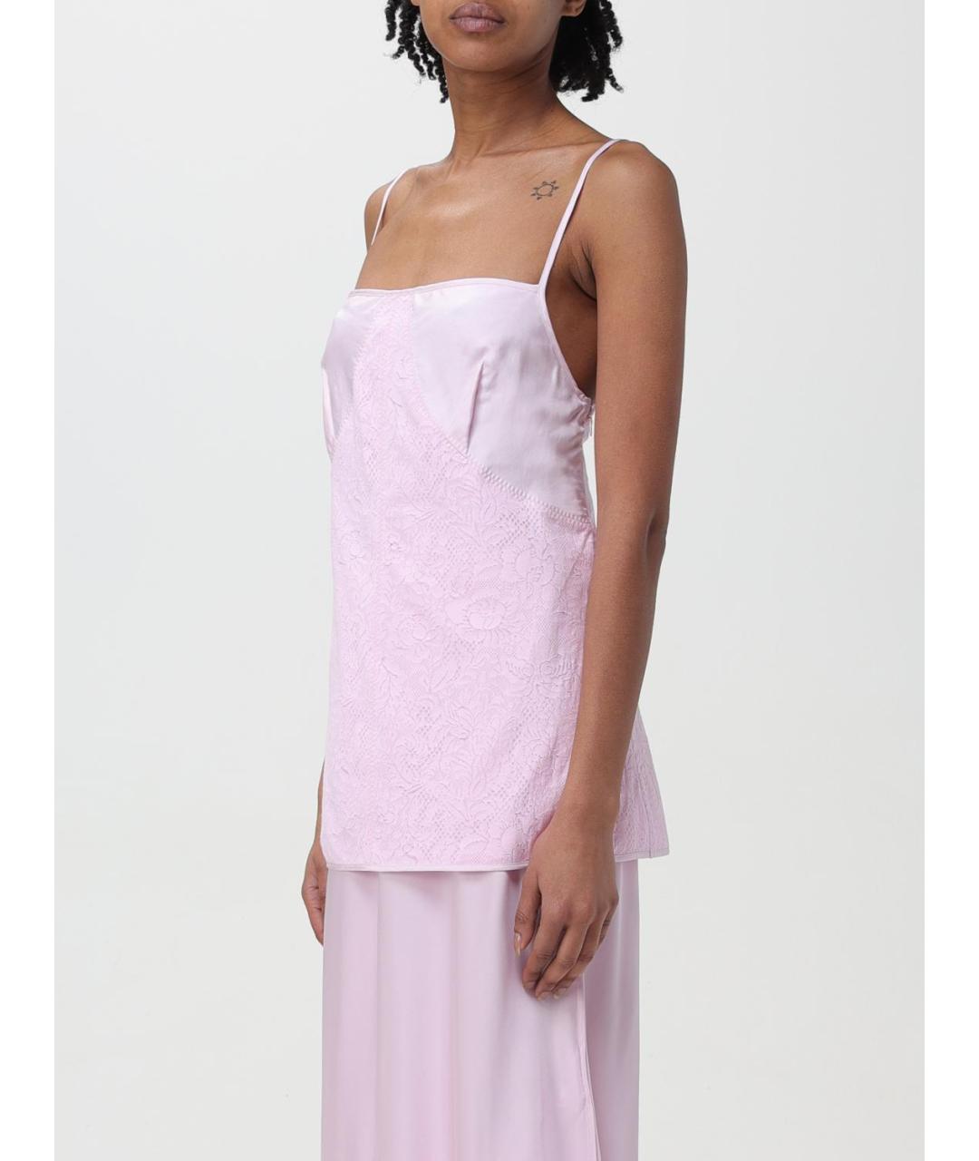 JIL SANDER Розовая хлопковая майка, фото 4
