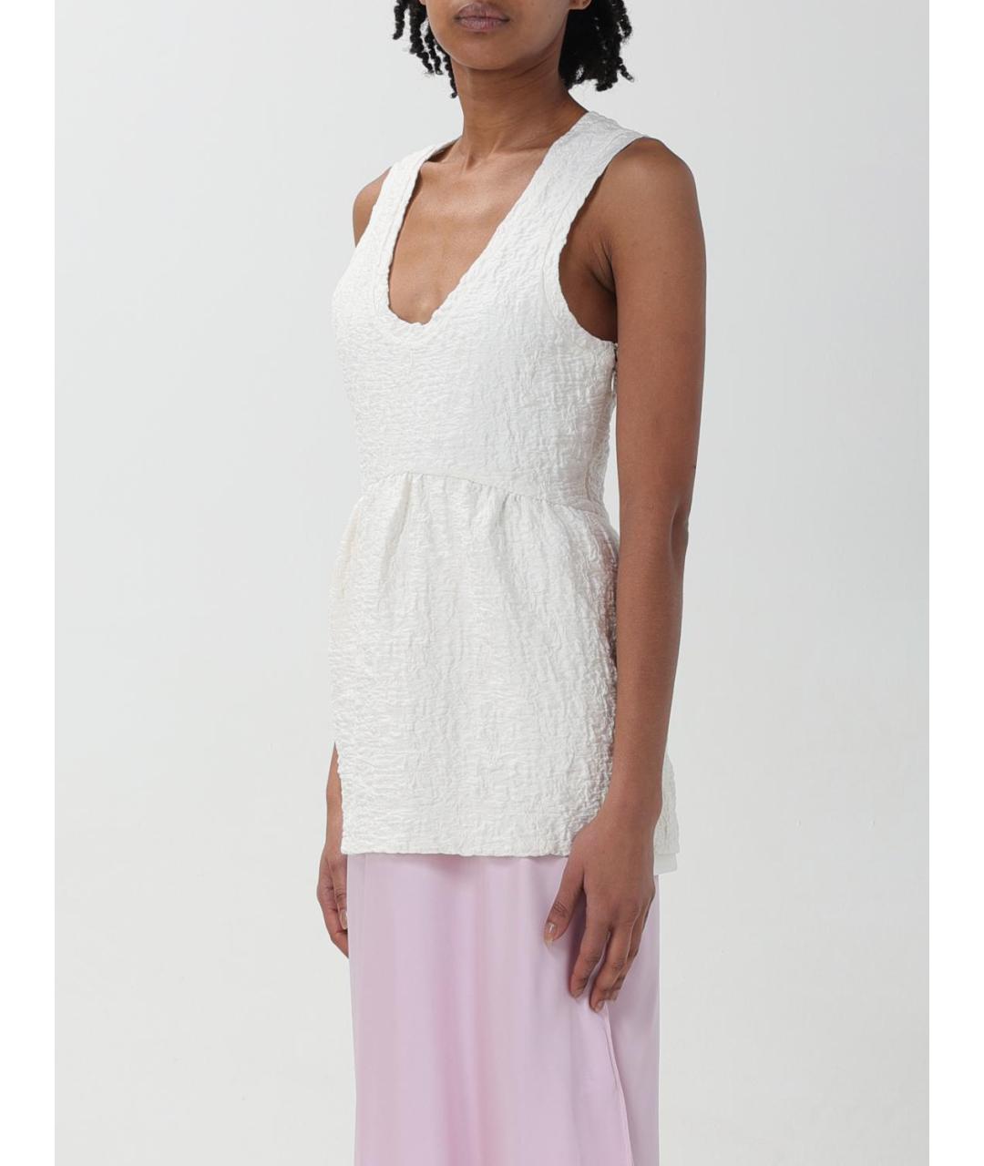 JIL SANDER Белая хлопковая майка, фото 5