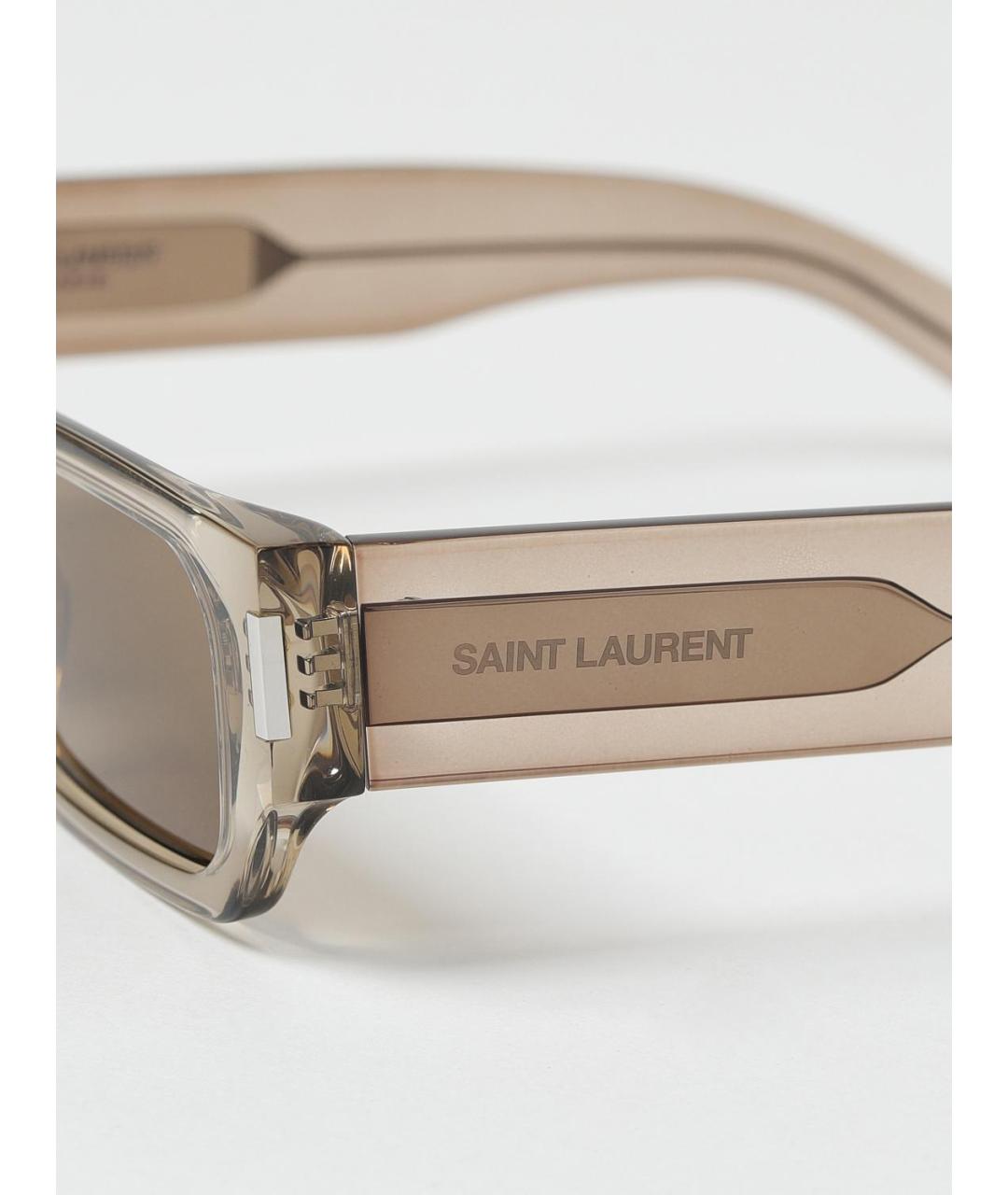 SAINT LAURENT Бежевые солнцезащитные очки, фото 6