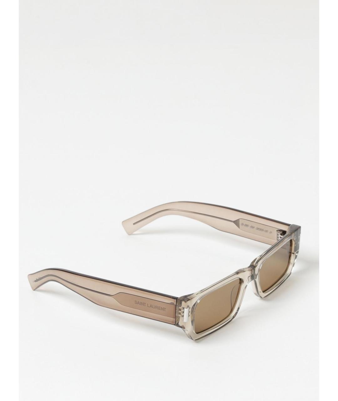 SAINT LAURENT Бежевые солнцезащитные очки, фото 7