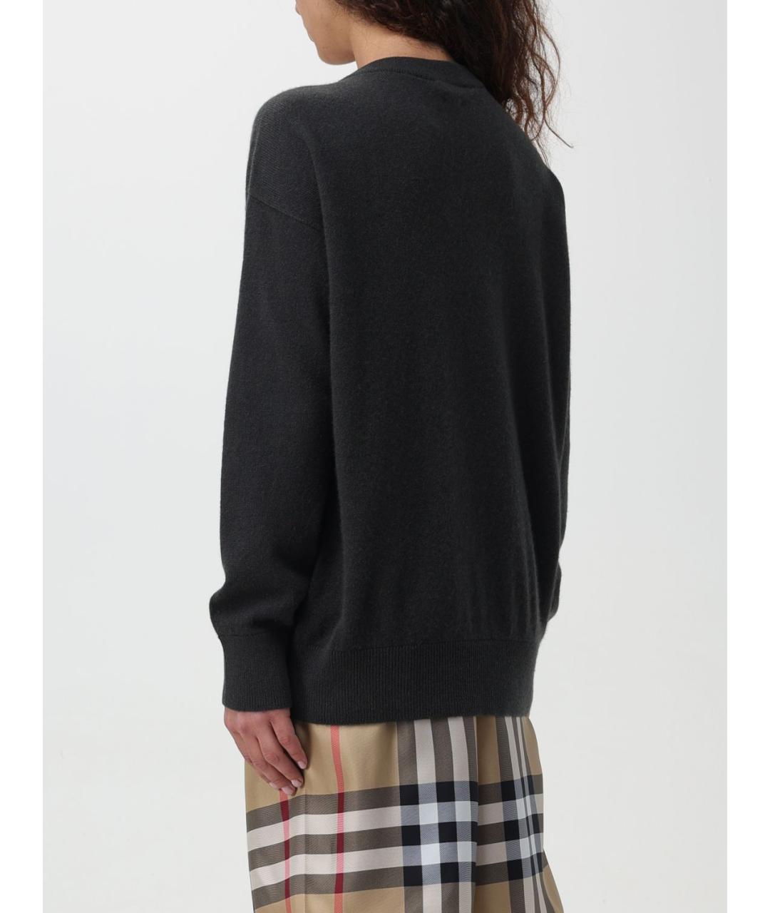 BURBERRY Черный кашемировый джемпер / свитер, фото 4
