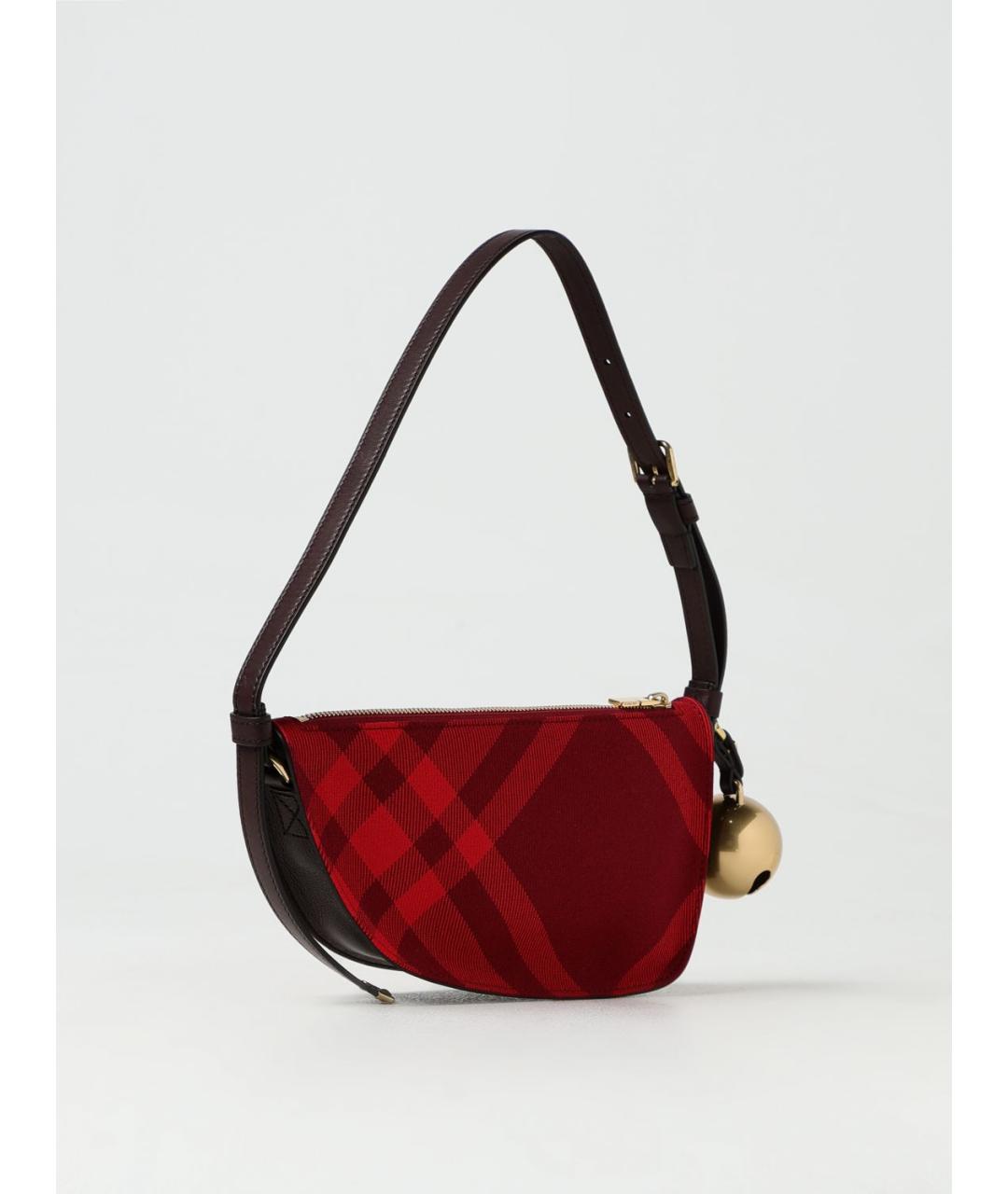 BURBERRY Красная деним сумка через плечо, фото 3