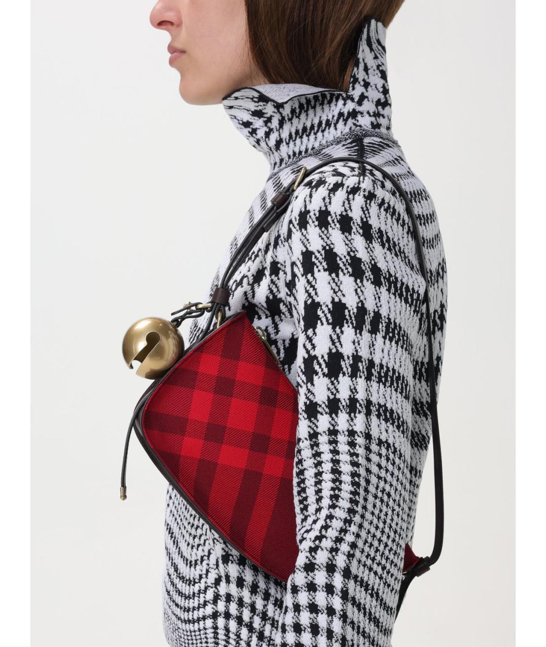 BURBERRY Красная деним сумка через плечо, фото 2