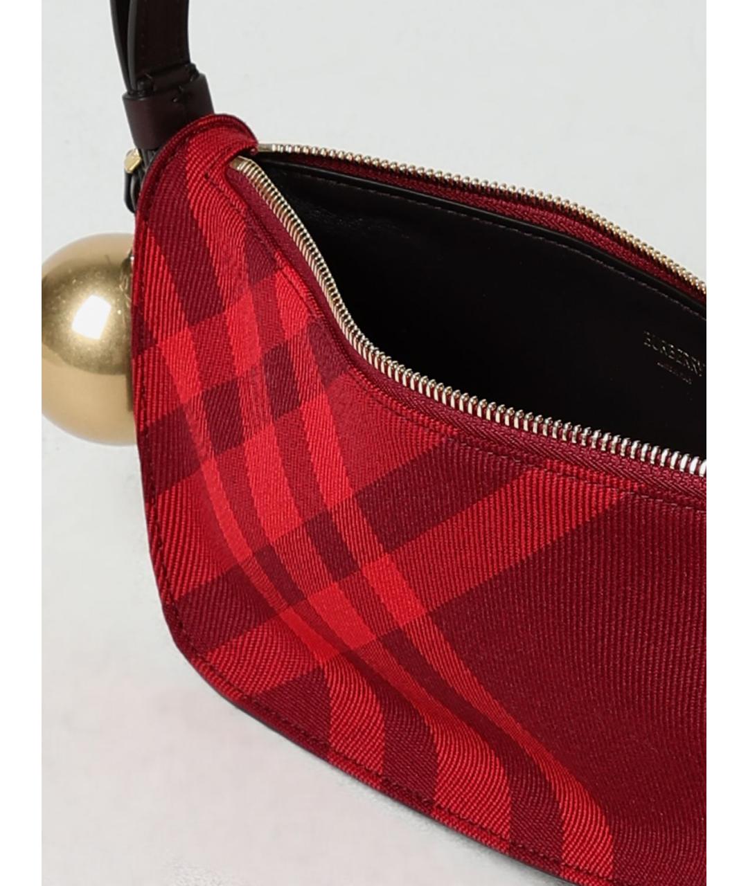 BURBERRY Красная деним сумка через плечо, фото 5