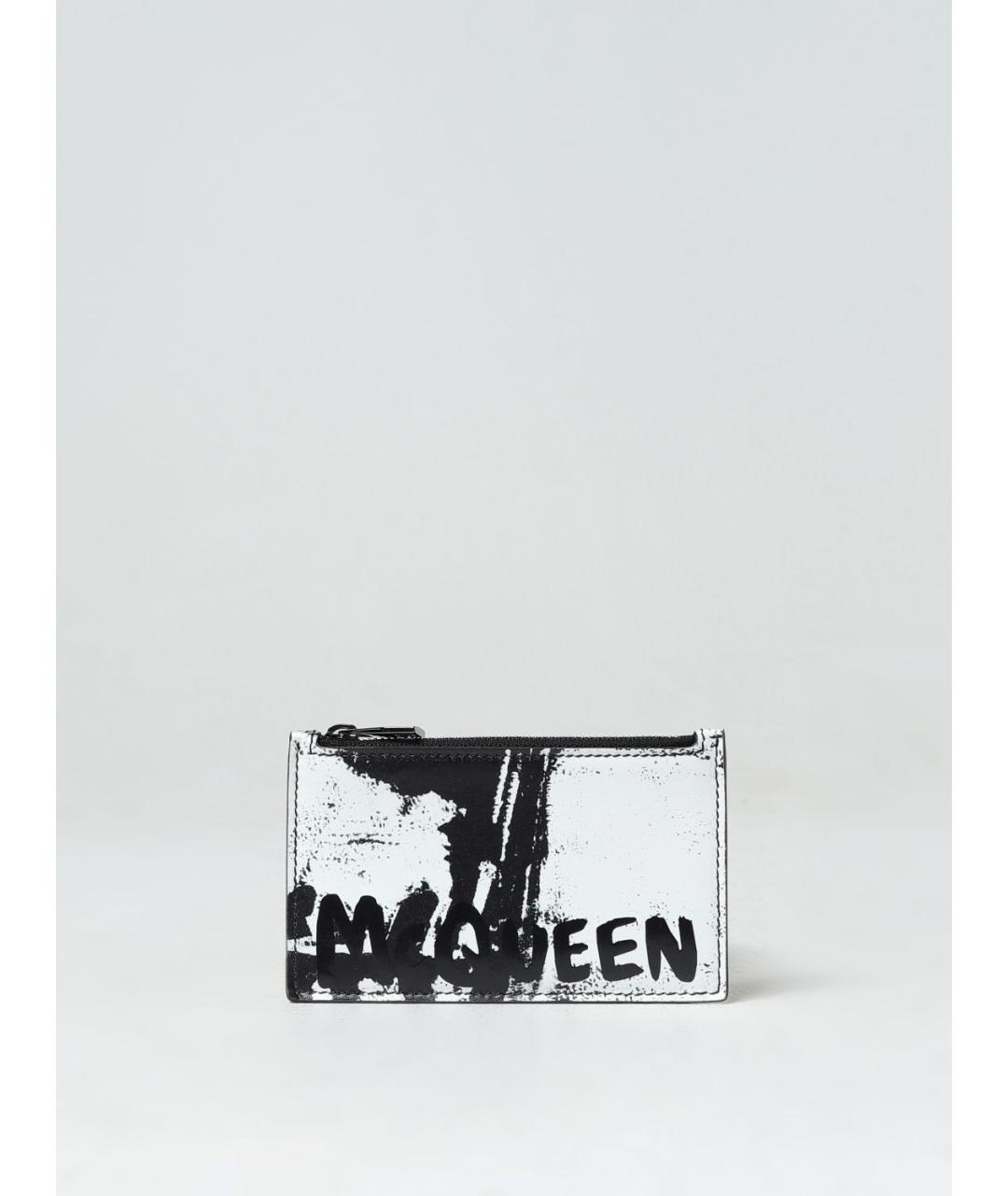 ALEXANDER MCQUEEN Черный кожаный кошелек, фото 4