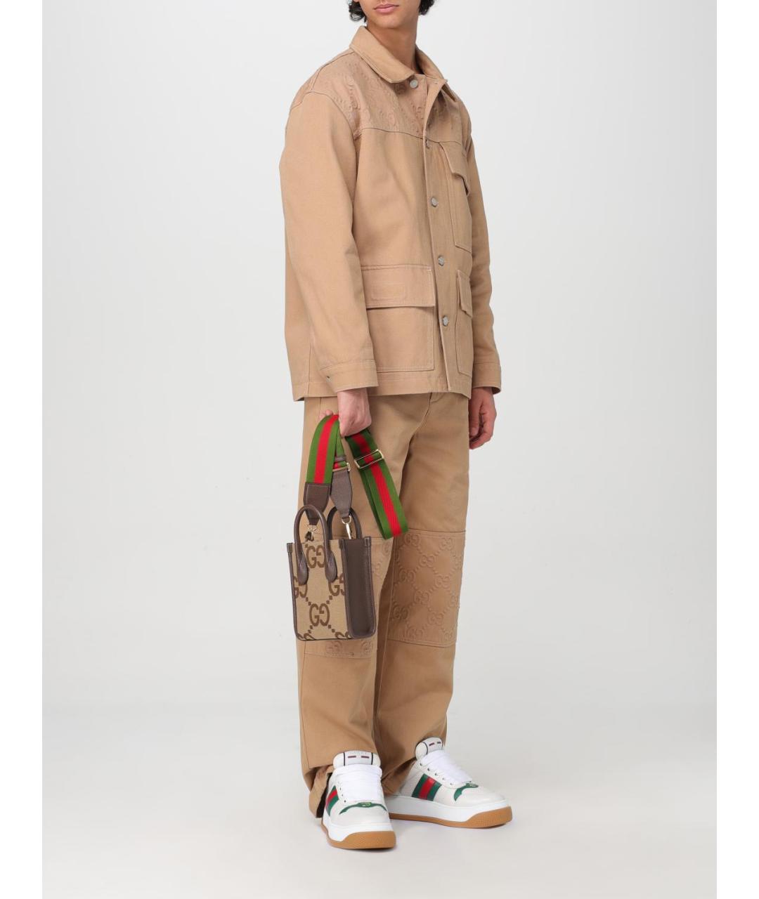 GUCCI Бежевая хлопковая куртка, фото 3