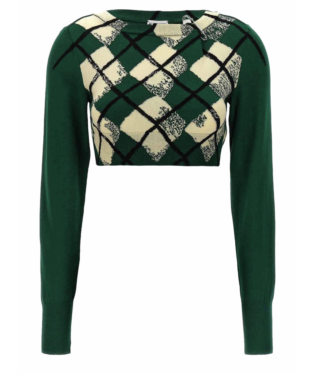 BURBERRY Зеленый джемпер / свитер, фото 1