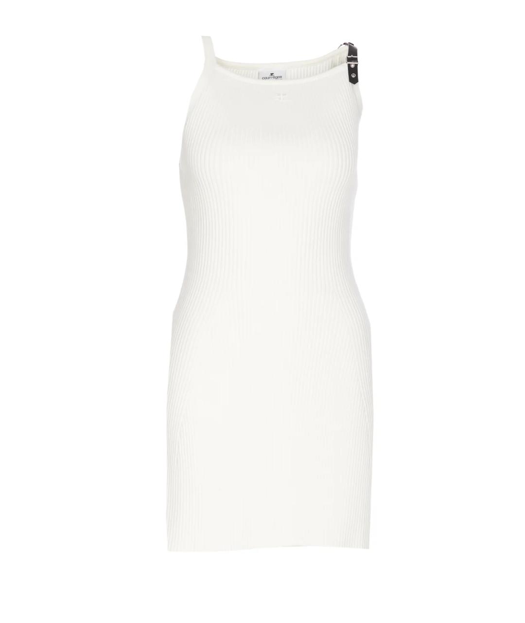 COURREGES Белое вискозное повседневное платье, фото 1