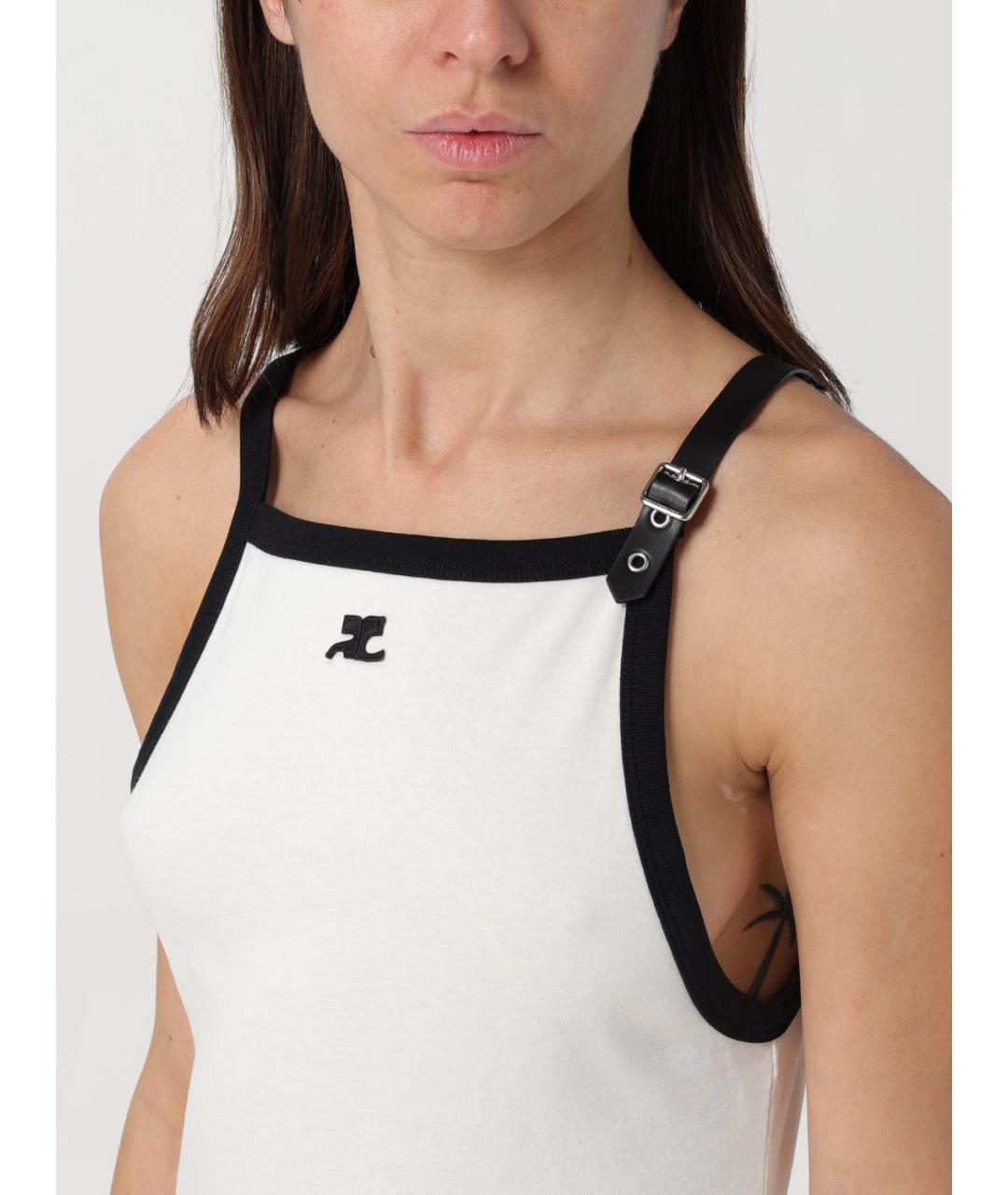 COURREGES Белое хлопковое повседневное платье, фото 6
