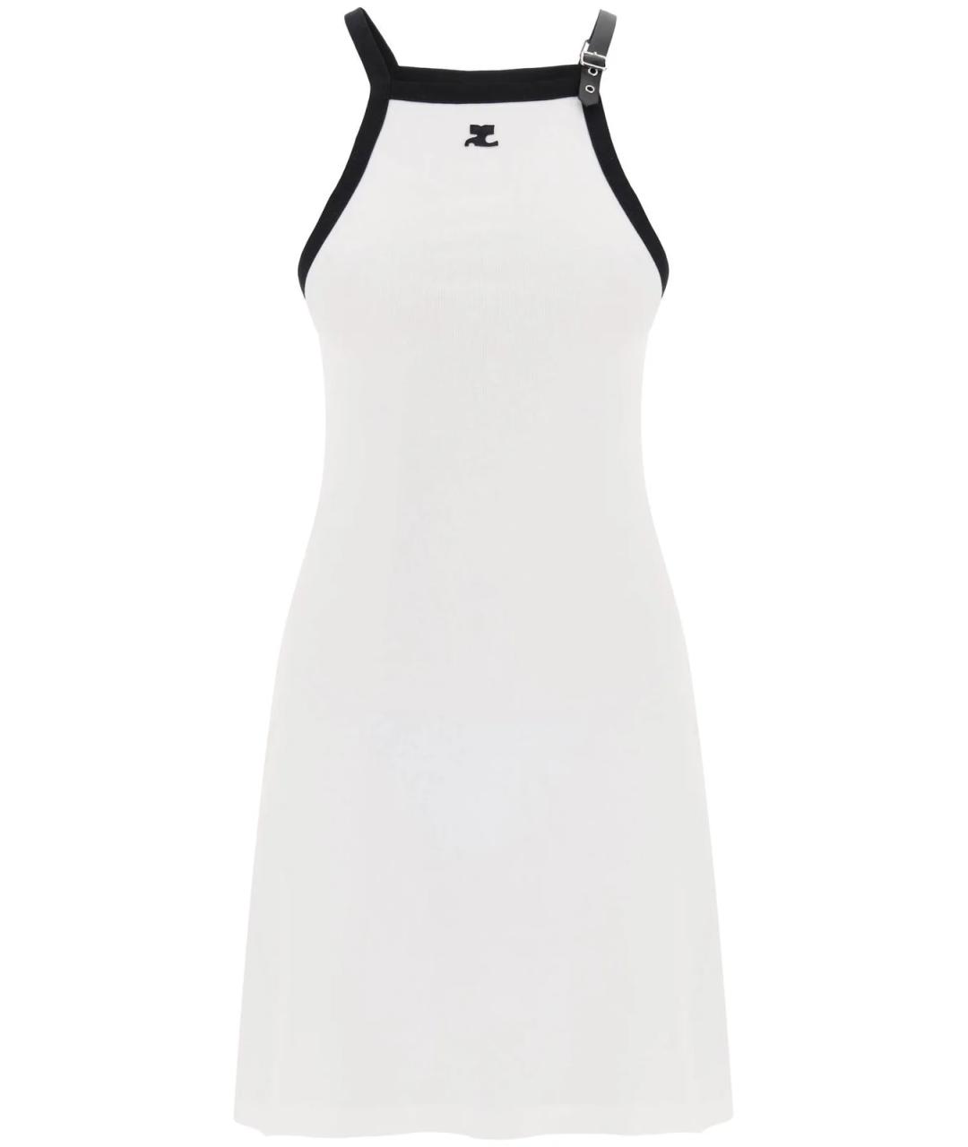 COURREGES Белое хлопковое повседневное платье, фото 1