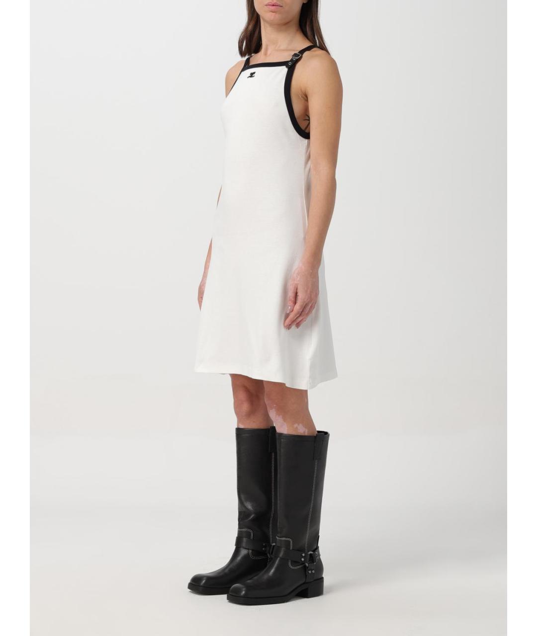COURREGES Белое хлопковое повседневное платье, фото 5