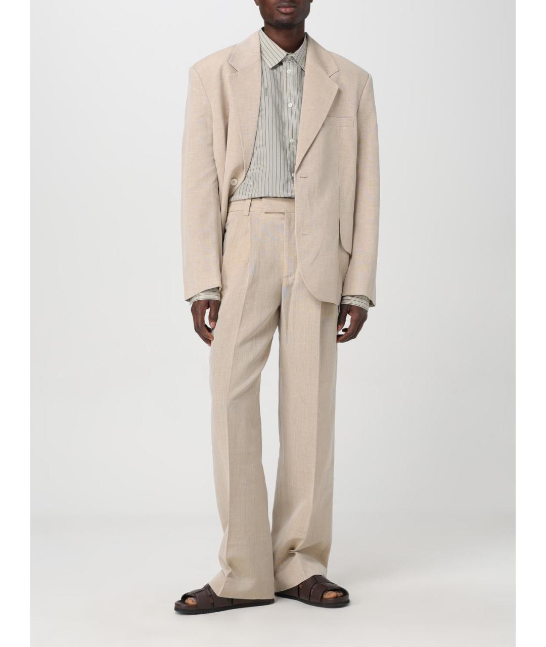 JACQUEMUS Бежевая кэжуал рубашка, фото 2