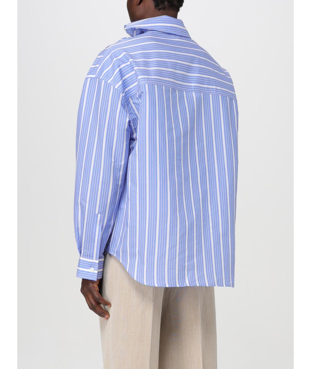 JACQUEMUS Синяя кэжуал рубашка, фото 4
