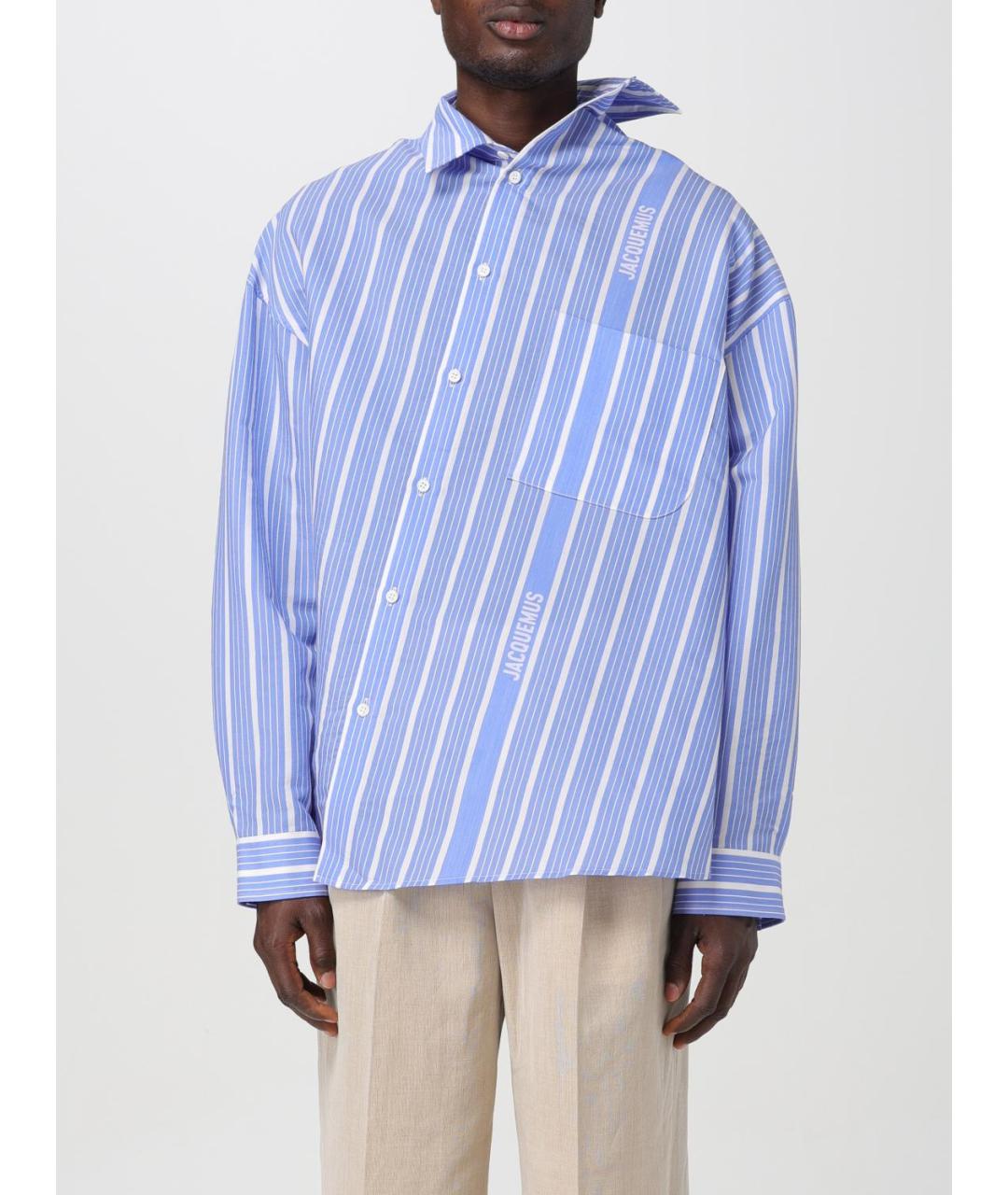 JACQUEMUS Синяя кэжуал рубашка, фото 2