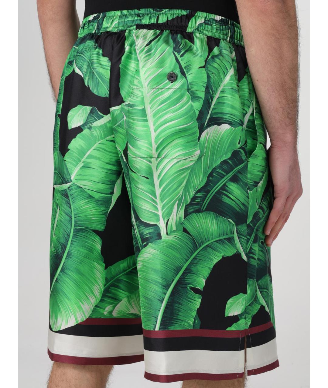 DOLCE&GABBANA Зеленые шелковые шорты, фото 6
