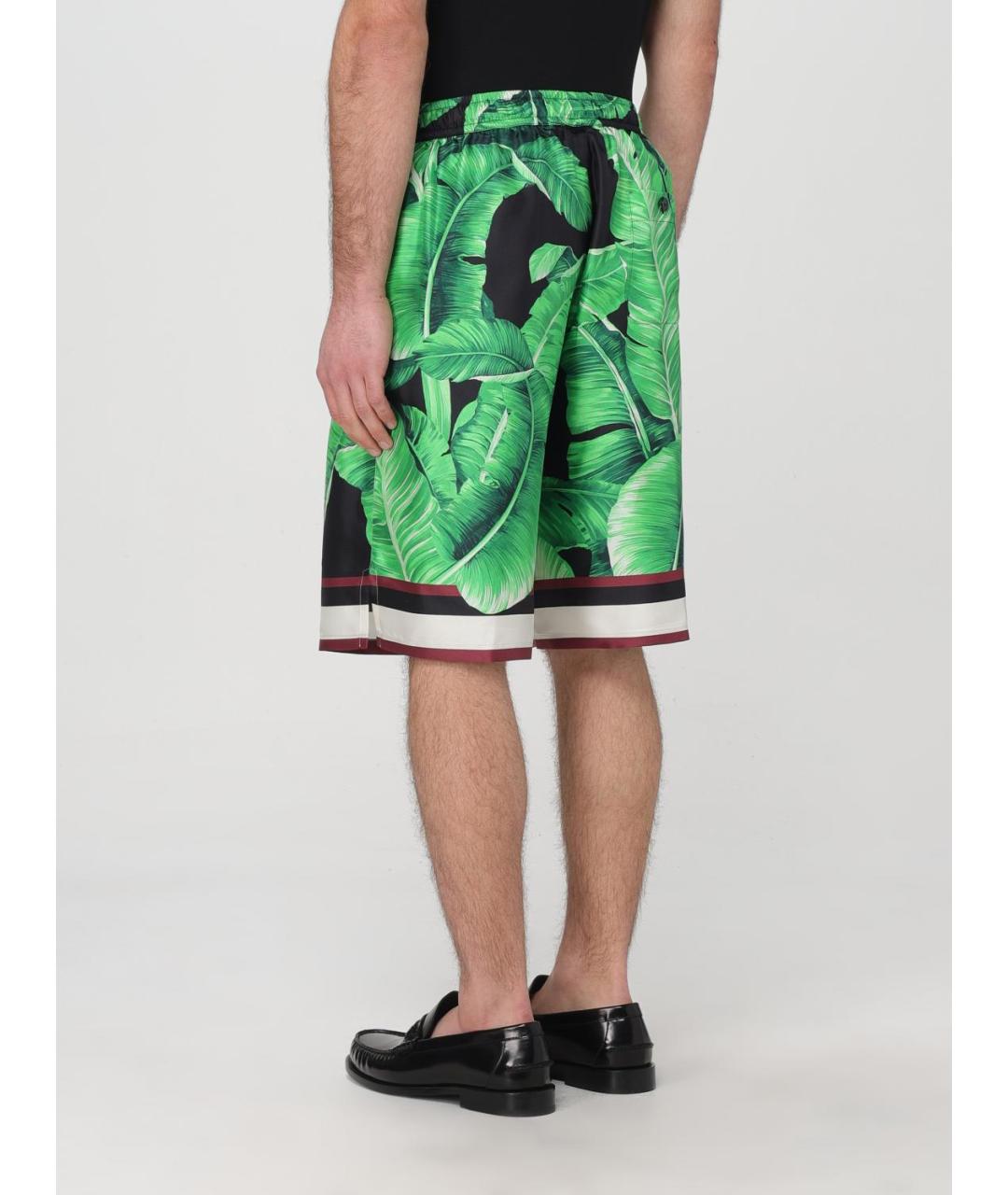 DOLCE&GABBANA Зеленые шелковые шорты, фото 4