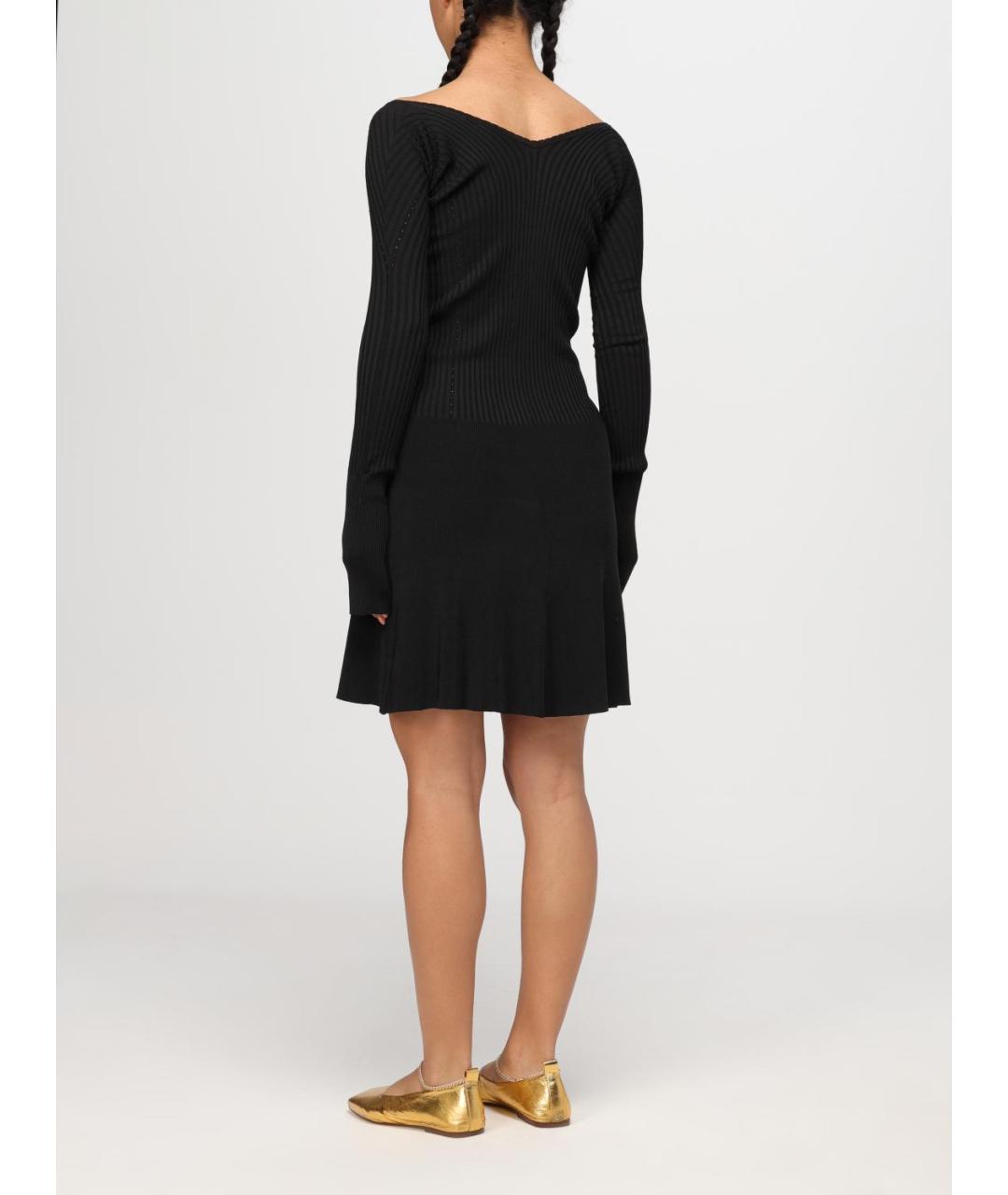 JACQUEMUS Черное вискозное повседневное платье, фото 3