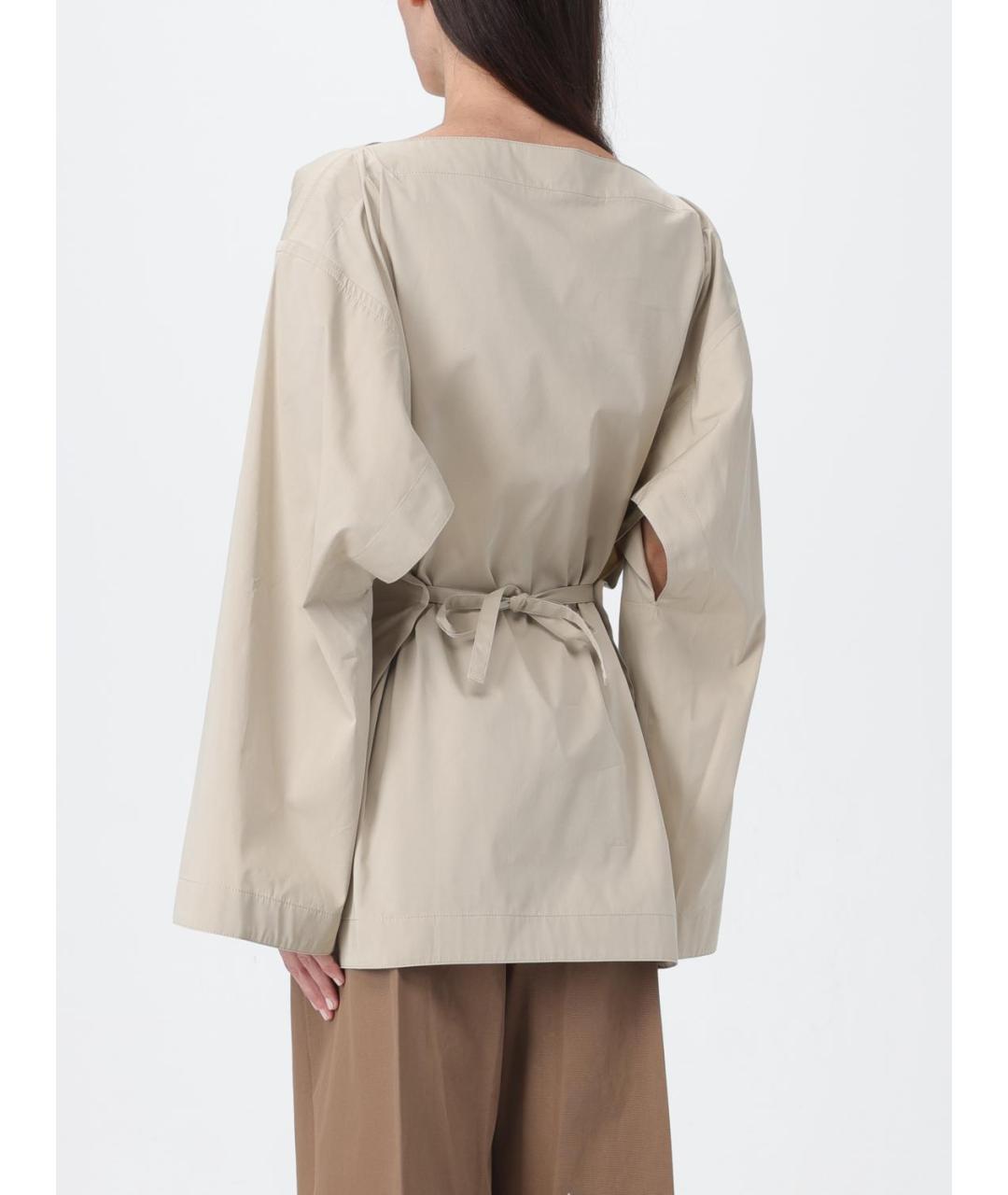 BOTTEGA VENETA Бежевая хлопковая блузы, фото 4