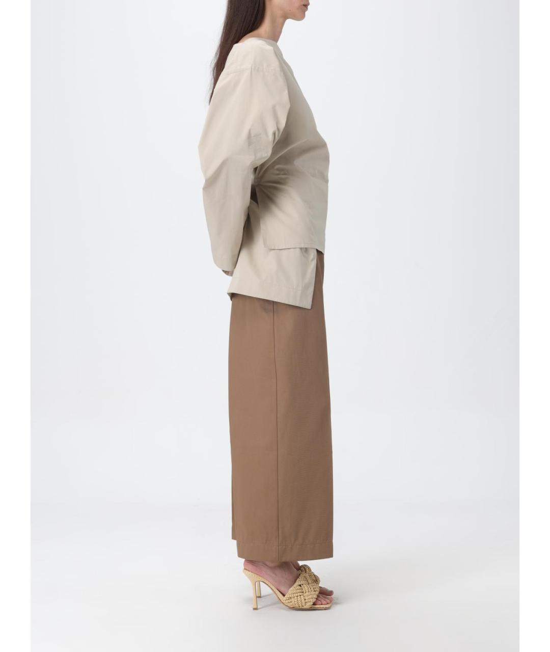 BOTTEGA VENETA Бежевая хлопковая блузы, фото 3