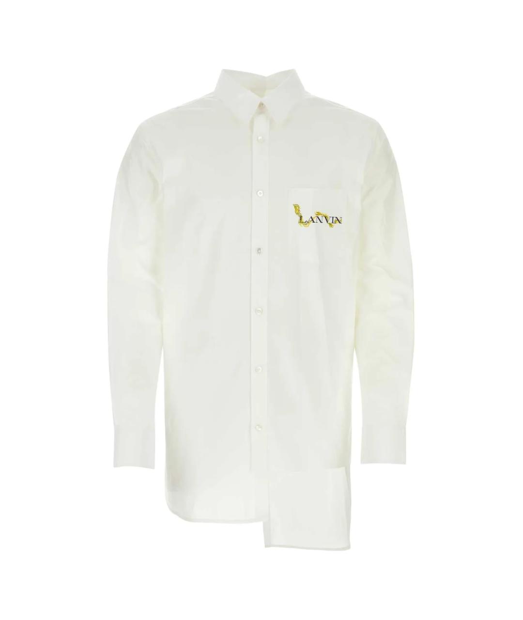 LANVIN Белая хлопковая кэжуал рубашка, фото 1