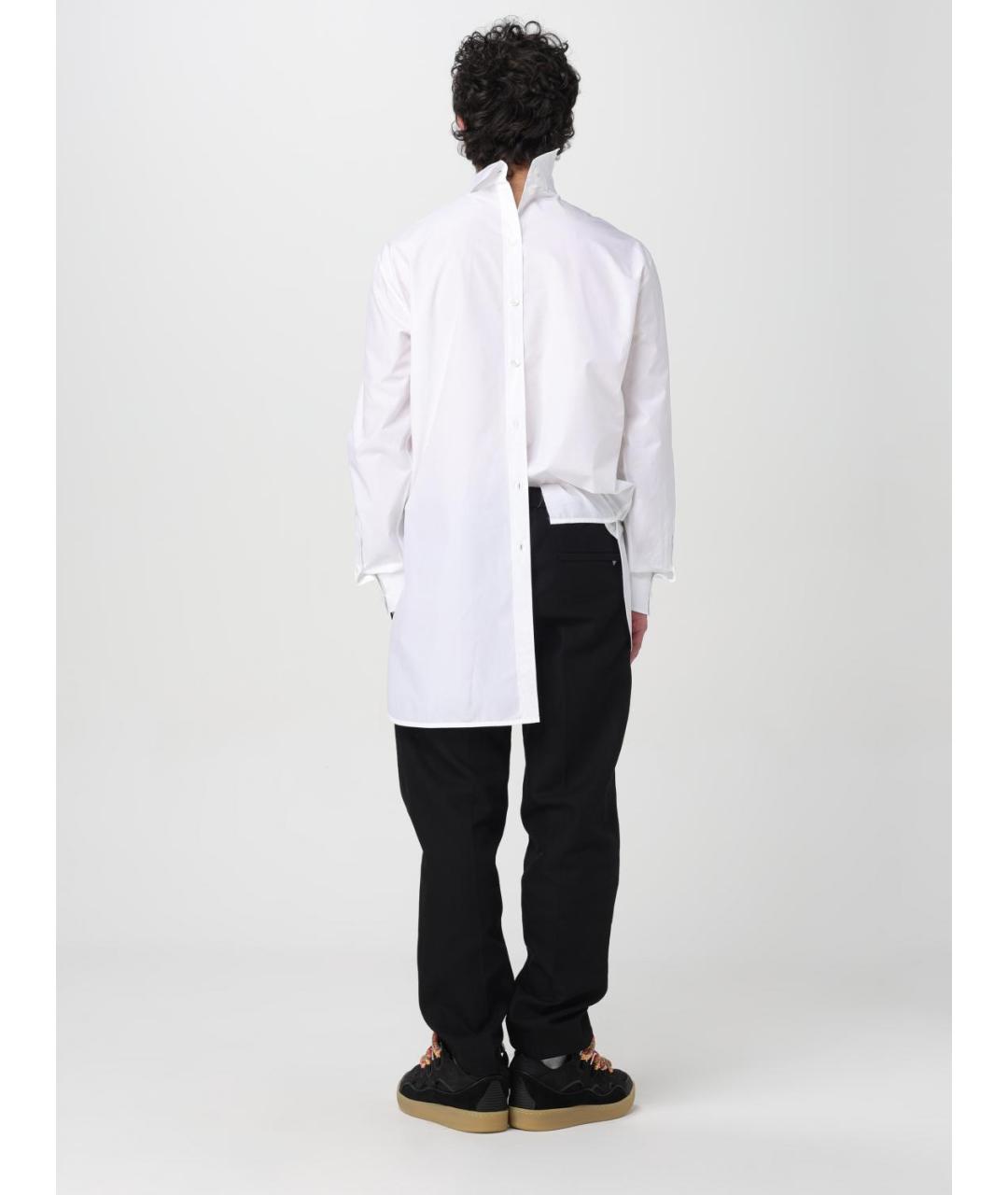 LANVIN Белая хлопковая кэжуал рубашка, фото 3