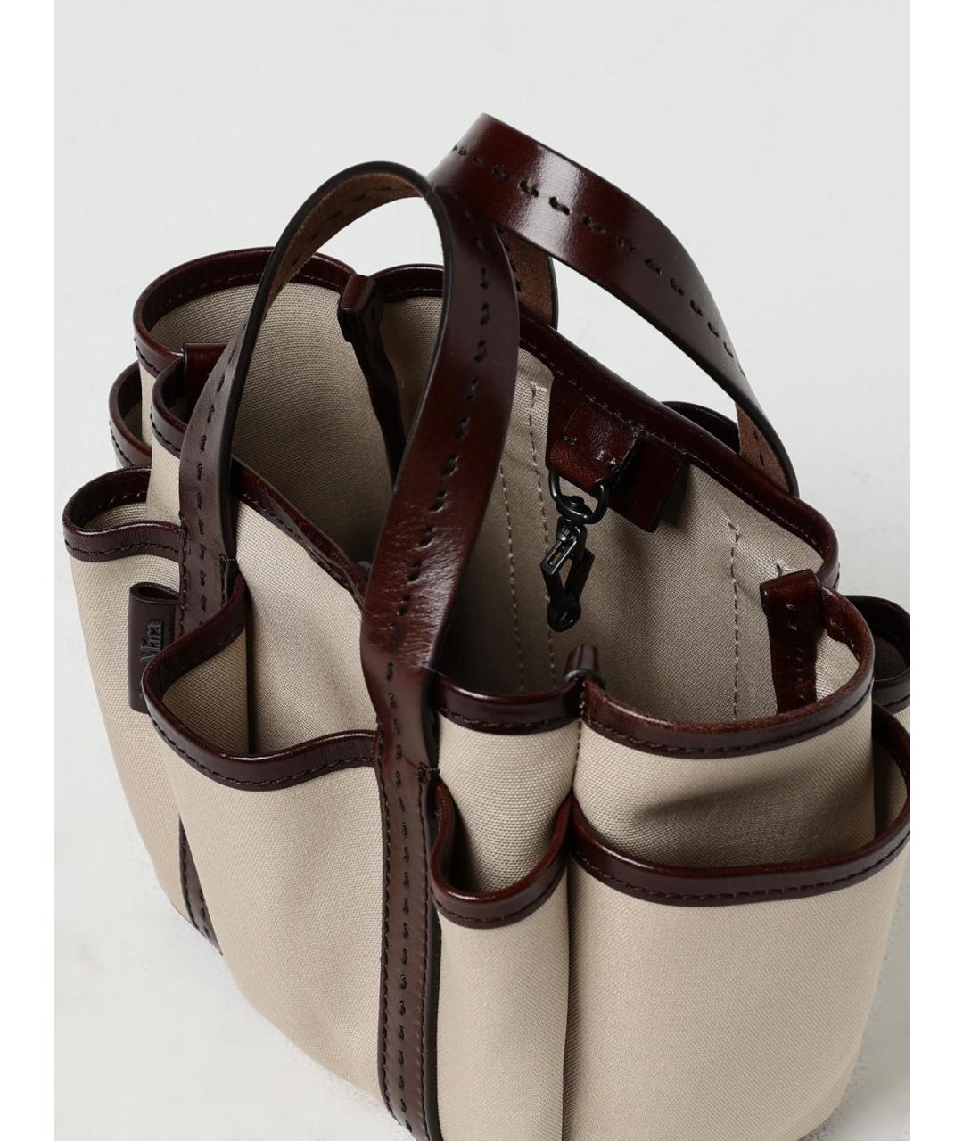 MAX MARA Бежевая тканевая сумка тоут, фото 5