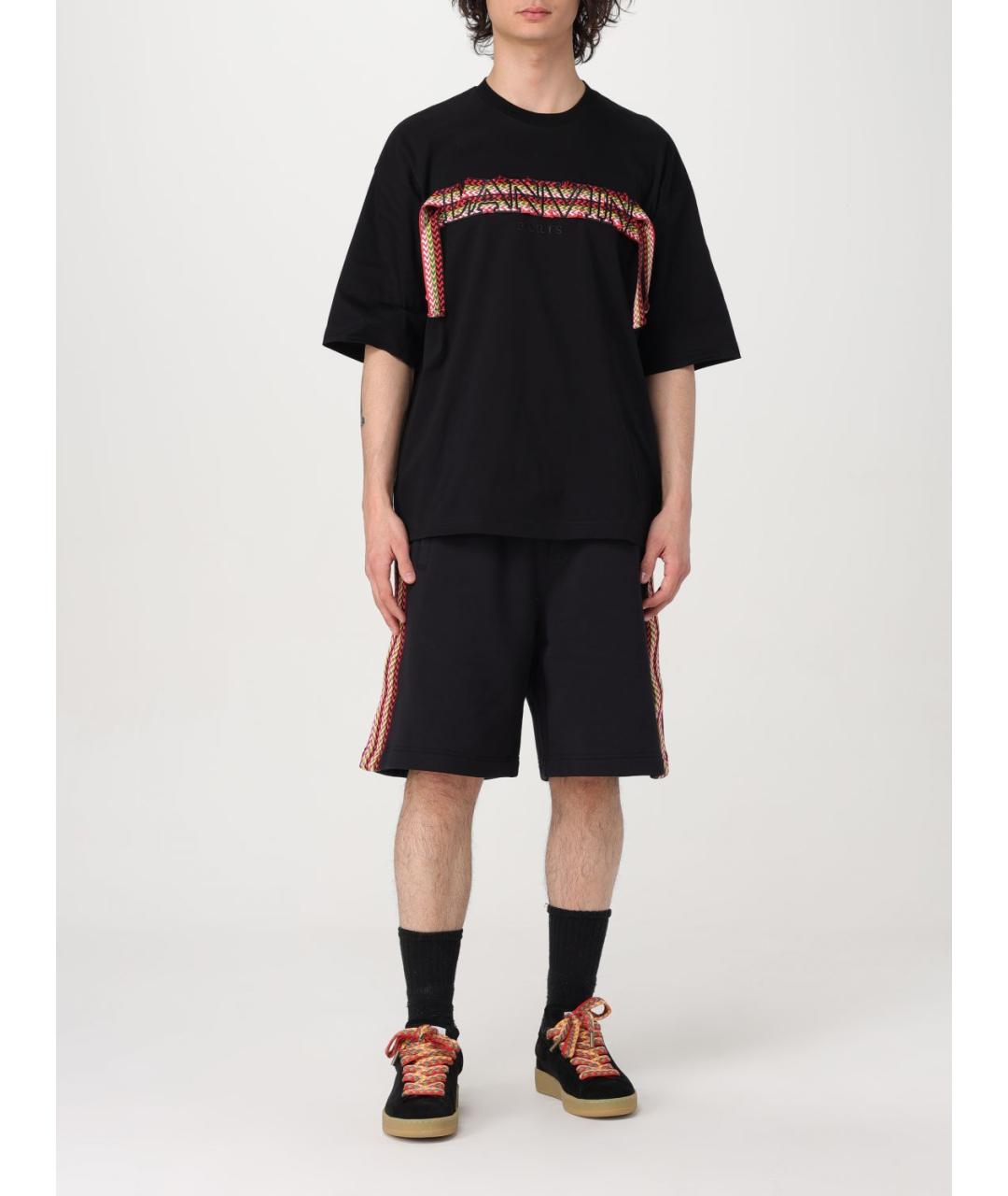 LANVIN Черные хлопковые шорты, фото 3