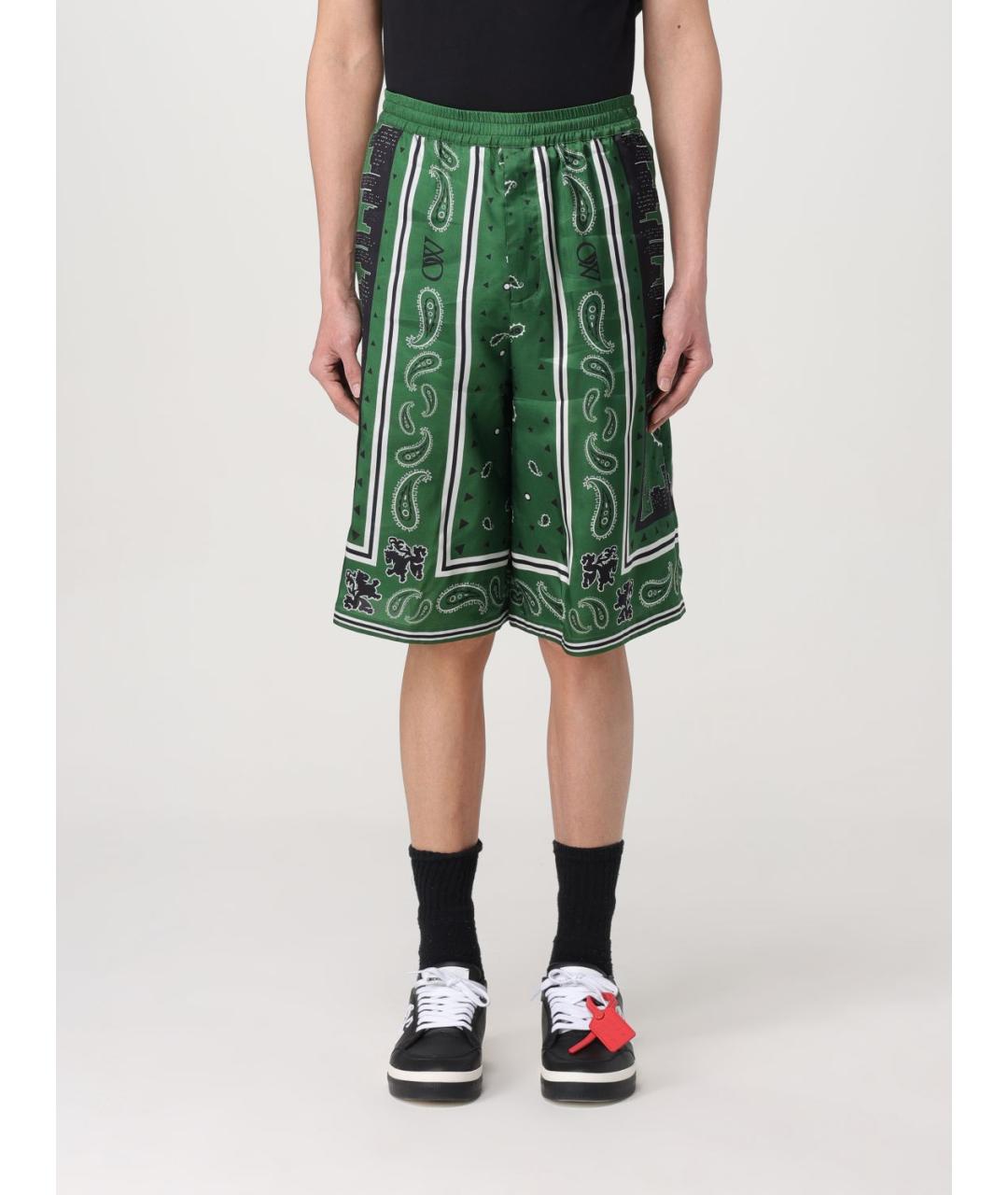 OFF-WHITE Зеленые шорты, фото 2