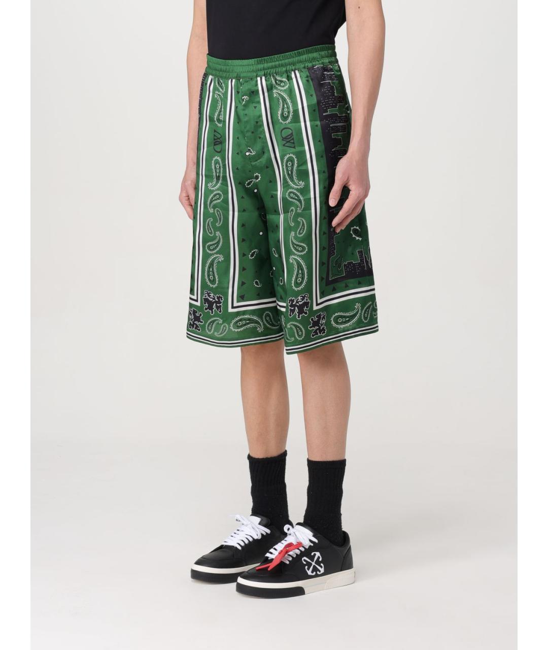 OFF-WHITE Зеленые шорты, фото 5