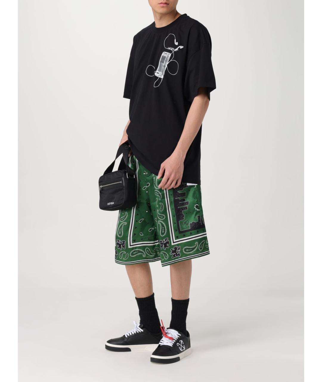 OFF-WHITE Зеленые шорты, фото 3