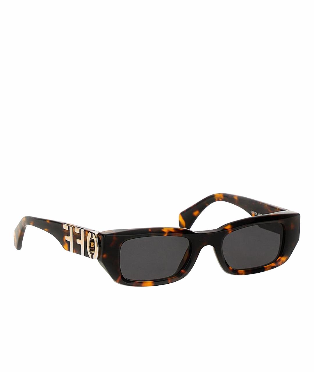 OFF-WHITE Коричневые солнцезащитные очки, фото 1