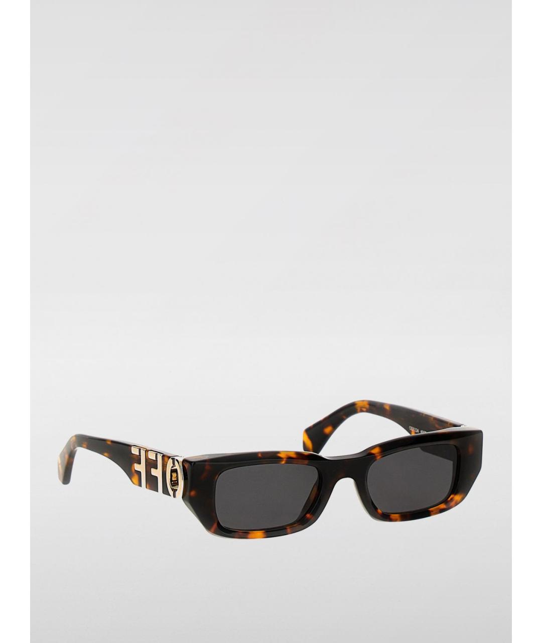 OFF-WHITE Коричневые солнцезащитные очки, фото 4