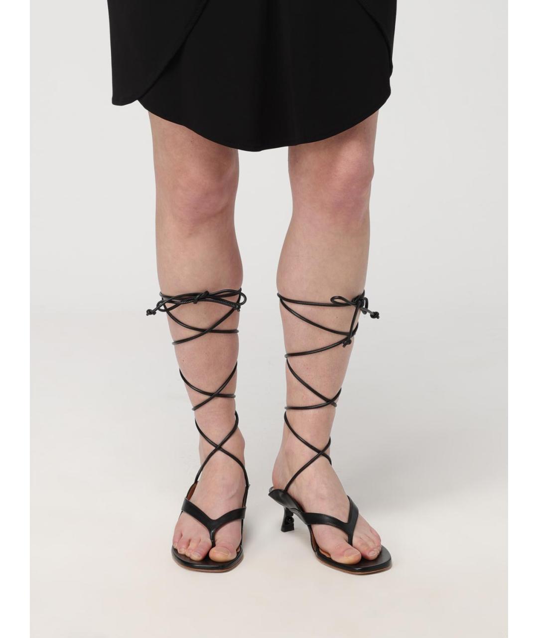 OFF-WHITE Черные босоножки, фото 2
