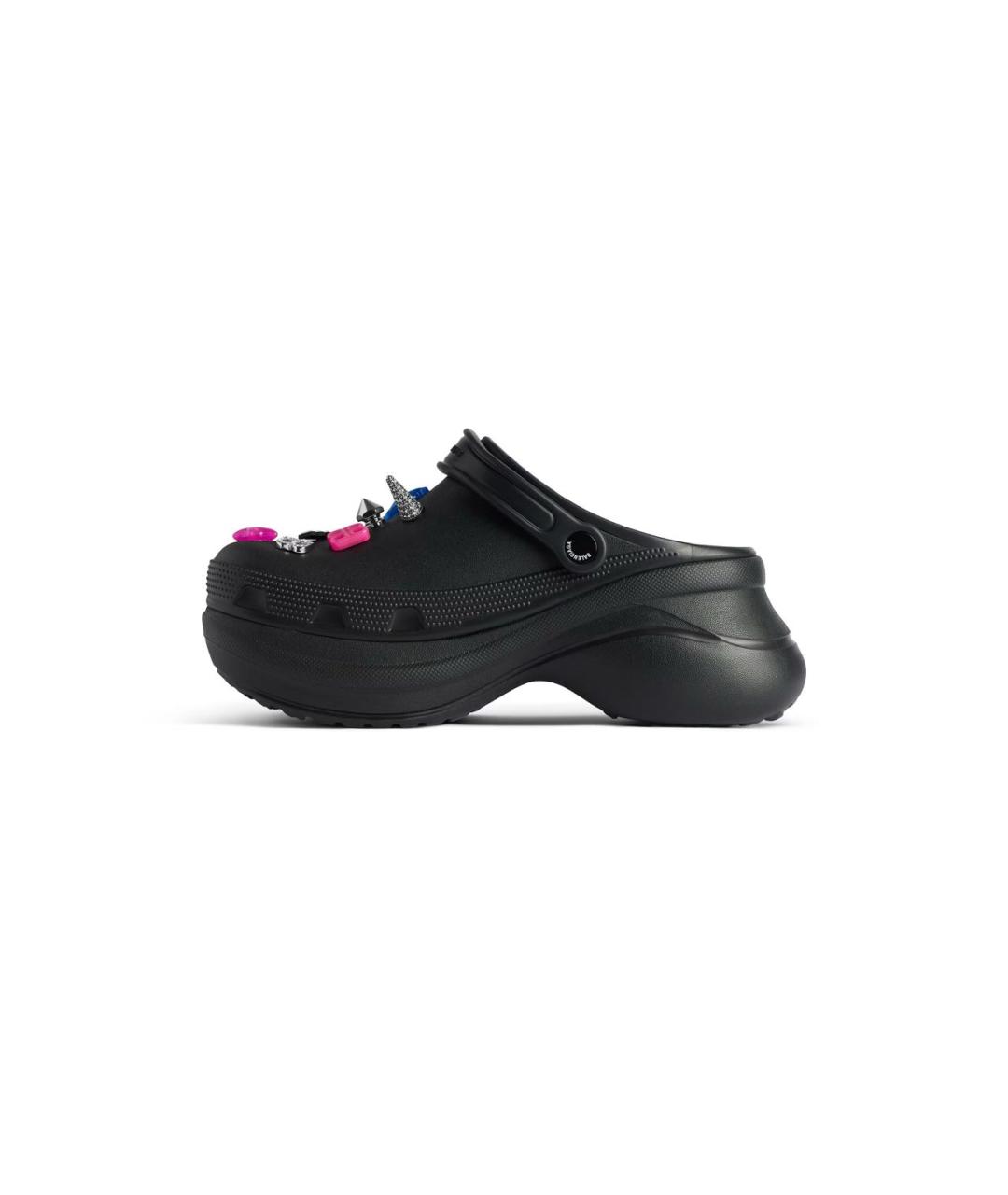 BALENCIAGA Черные резиновые мюли, фото 8