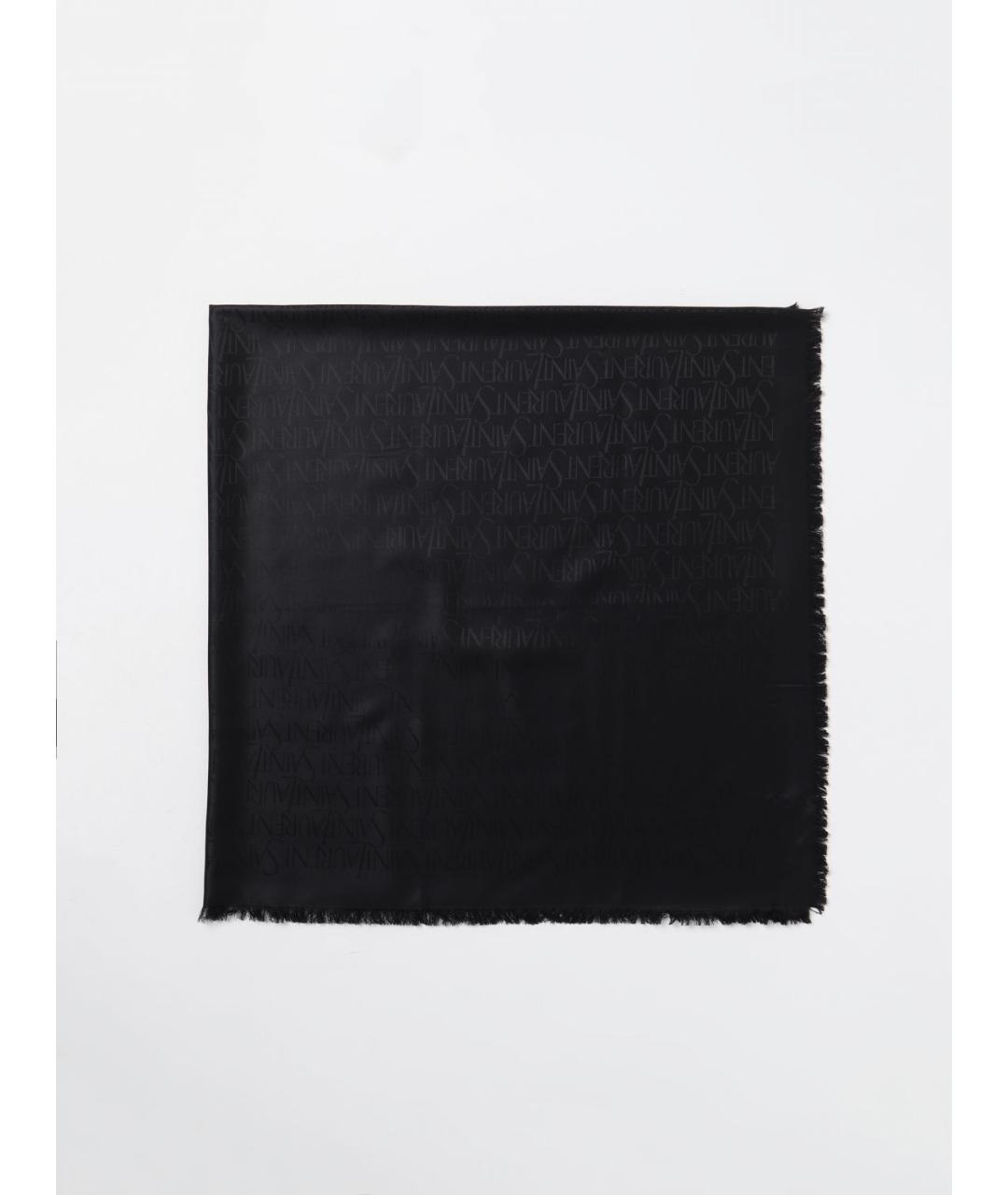 SAINT LAURENT Черный шарф, фото 4