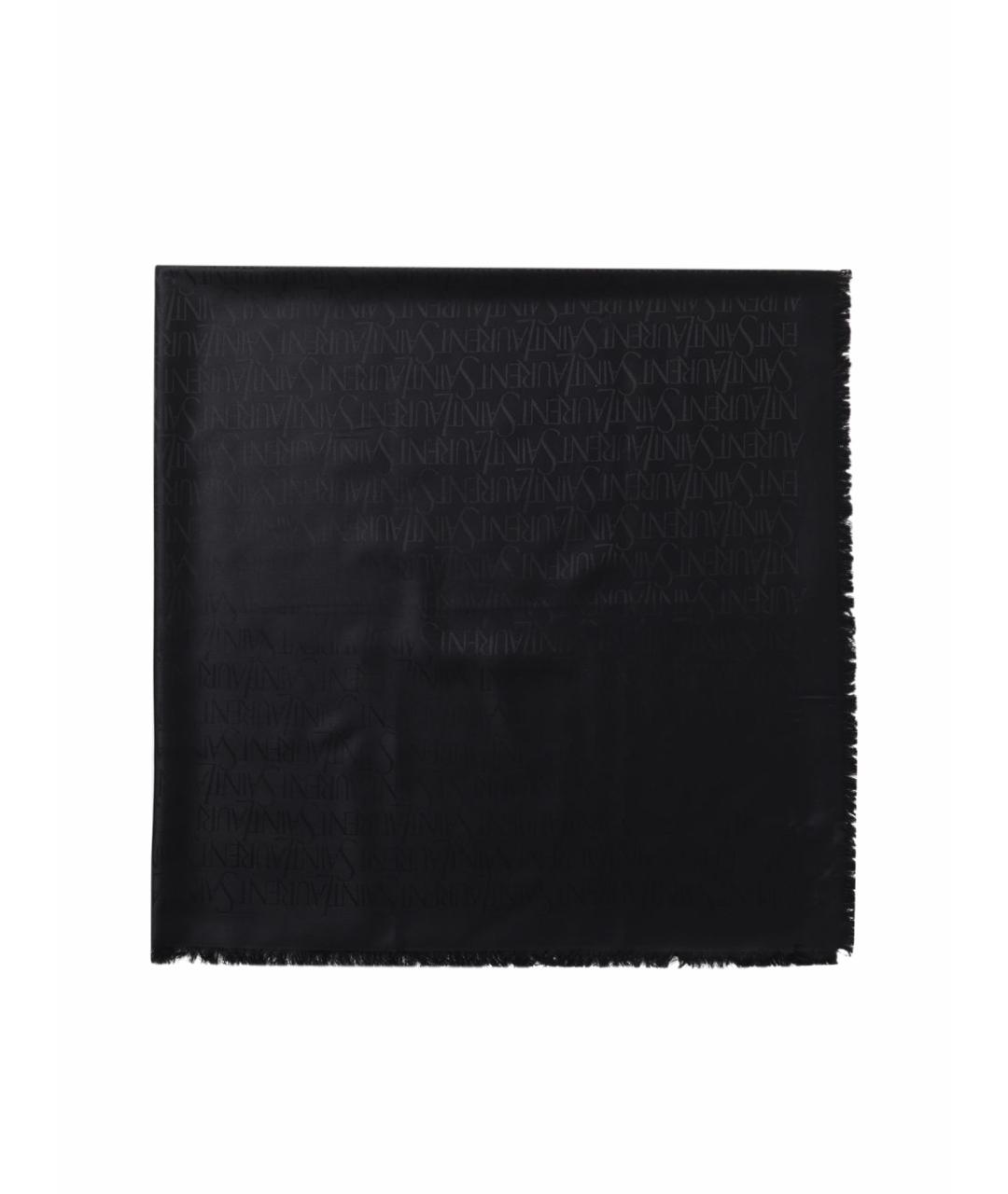 SAINT LAURENT Черный шарф, фото 1