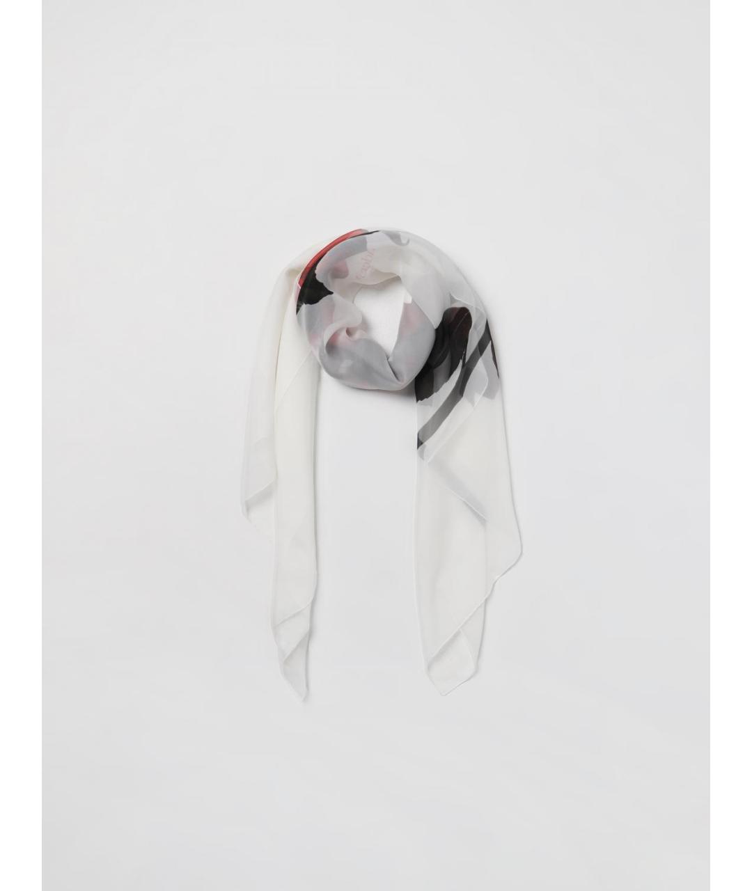 ALEXANDER MCQUEEN Белый шарф, фото 2