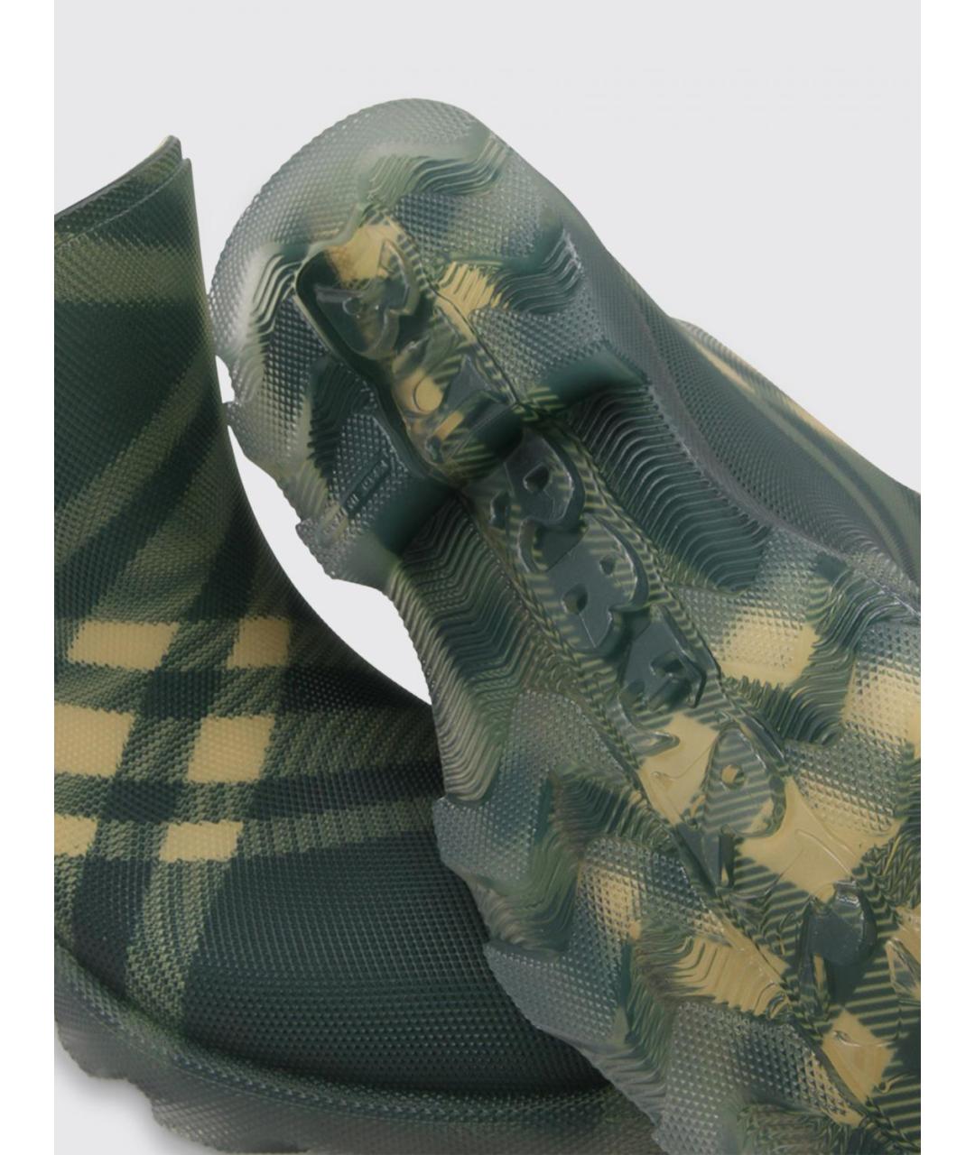 BURBERRY Зеленые низкие ботинки, фото 4