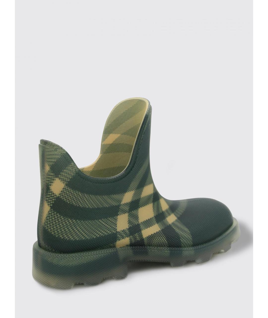 BURBERRY Зеленые низкие ботинки, фото 3