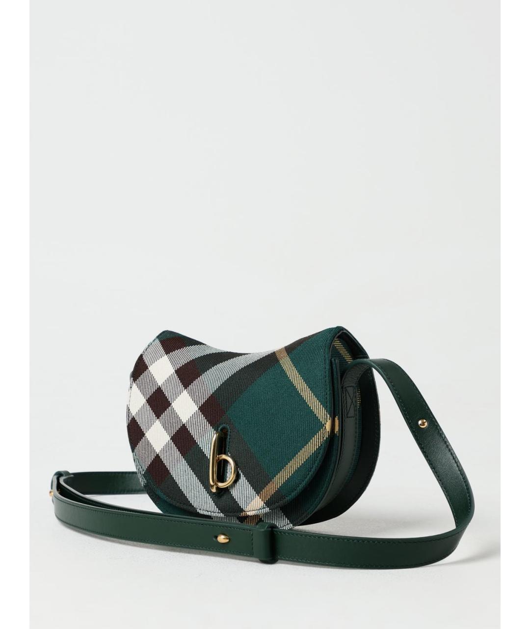 BURBERRY Зеленая деним сумка через плечо, фото 4