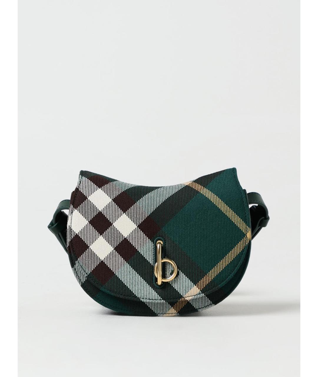 BURBERRY Зеленая деним сумка через плечо, фото 7
