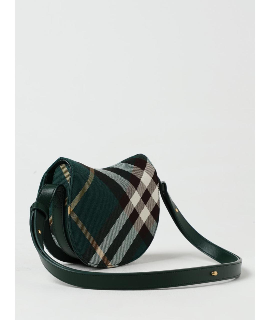 BURBERRY Зеленая деним сумка через плечо, фото 3